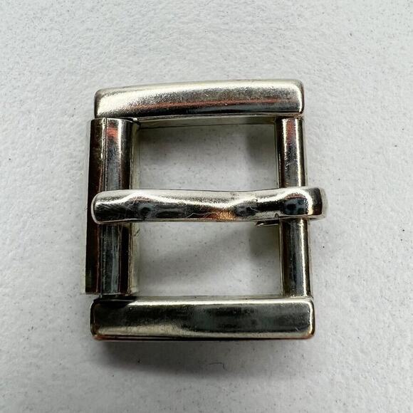 Small Silver Tone Simple Basic Roller Belt Buckle - Picture 1 of 7